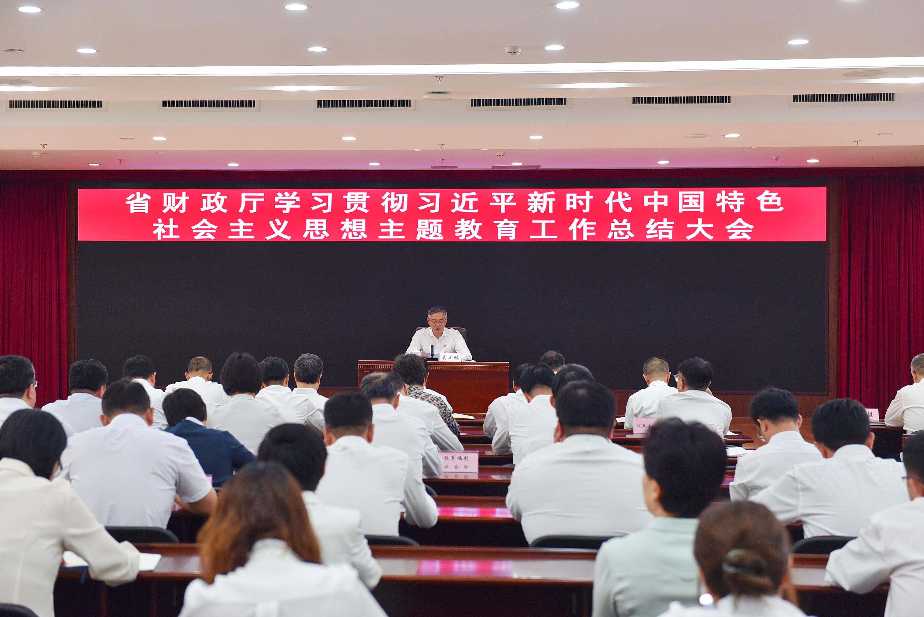 省财政厅召开学习贯彻习近平新时代中国特色社会主义思想主题教育总结大会